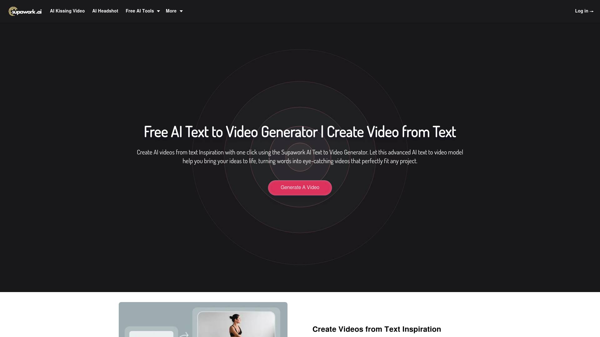 Free AI Text to Video Generator | Supawork AI screenshot